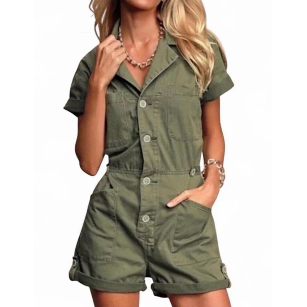 Pistola Parker Romper Olive Green Women’s Size Large